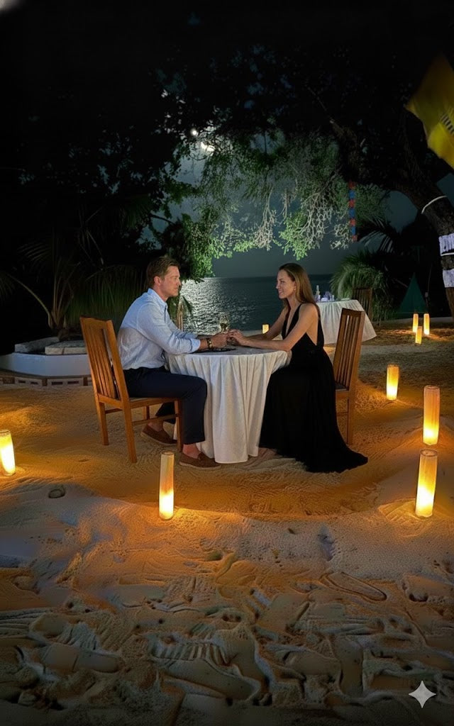 Beachside Candlelit Dinner For Two @ Cabana The Beachside Lounge