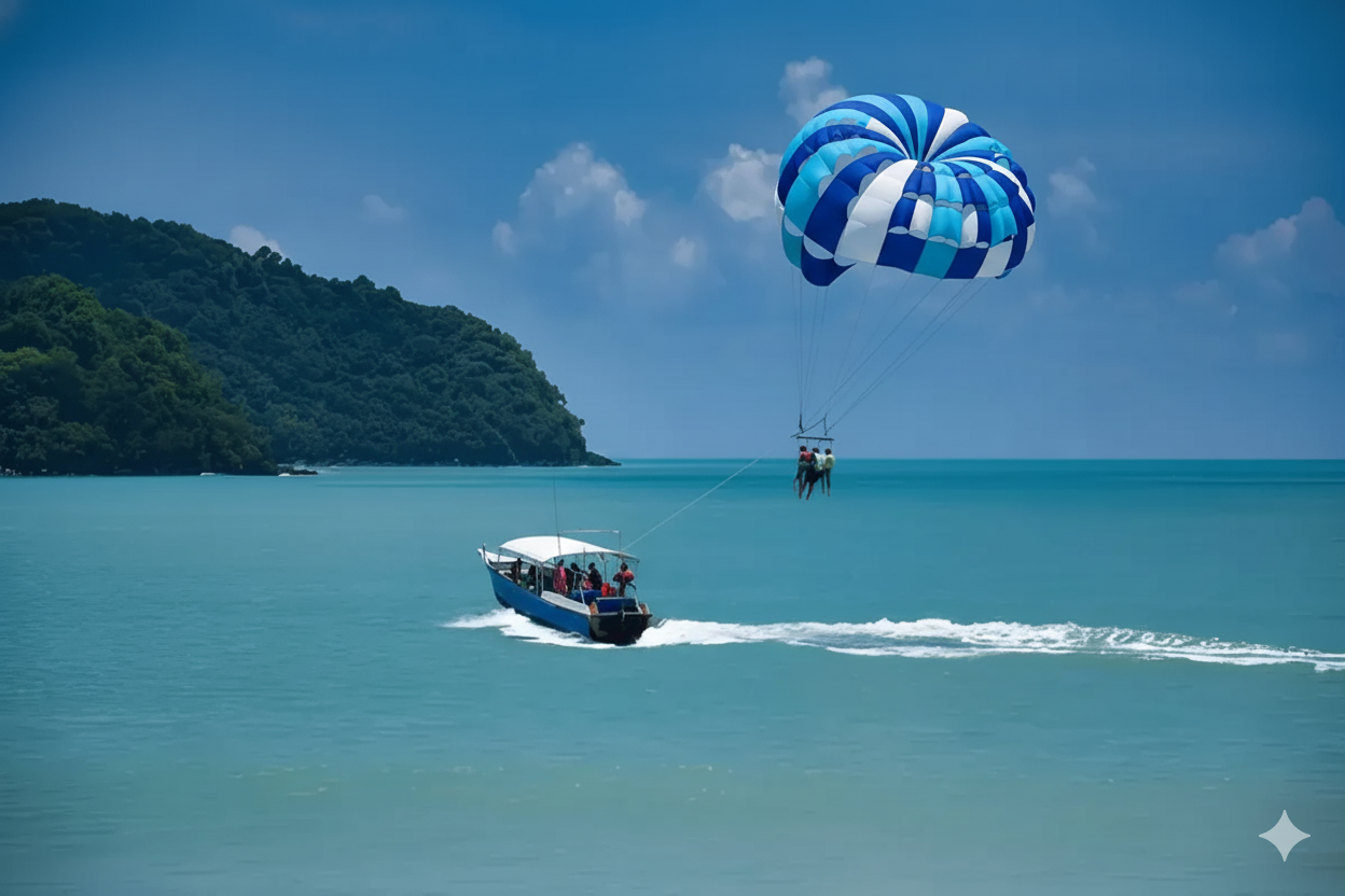 Parasailing at Elephant Beach